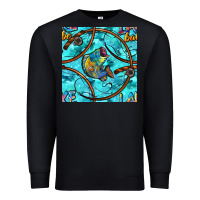 Black Lake Babe And Fish With Camouflage Seamless Pattern Premium Sweatshirt - BundleAndBundleShop