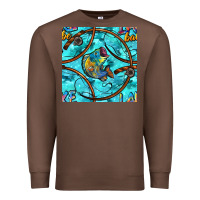 Chestnut Lake Babe And Fish With Camouflage Seamless Pattern Premium Sweatshirt - BundleAndBundleShop