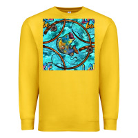 Lemon Lake Babe And Fish With Camouflage Seamless Pattern Premium Sweatshirt - BundleAndBundleShop