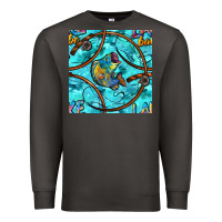 Smoke Lake Babe And Fish With Camouflage Seamless Pattern Premium Sweatshirt - BundleAndBundleShop