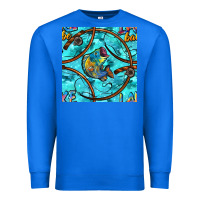 True Royal Lake Babe And Fish With Camouflage Seamless Pattern Premium Sweatshirt - BundleAndBundleShop