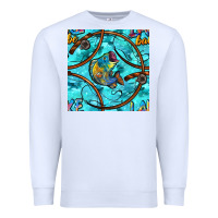 White Lake Babe And Fish With Camouflage Seamless Pattern Premium Sweatshirt - BundleAndBundleShop