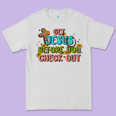 Get Jesus Before You Check Out Premium Tee Designed By Maliassmallbusiness