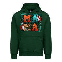 Forest Green Bowling mama leopard frame Mother's Day Urban Hoodie - LillyAllenDesigns