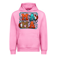 Fuchsia Pink Bowling mama leopard frame Mother's Day Urban Hoodie - LillyAllenDesigns