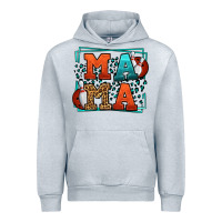 Heather Grey Bowling mama leopard frame Mother's Day Urban Hoodie - LillyAllenDesigns