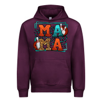 Mauve Wine Bowling mama leopard frame Mother's Day Urban Hoodie - LillyAllenDesigns