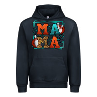 Navy Bowling mama leopard frame Mother's Day Urban Hoodie - LillyAllenDesigns