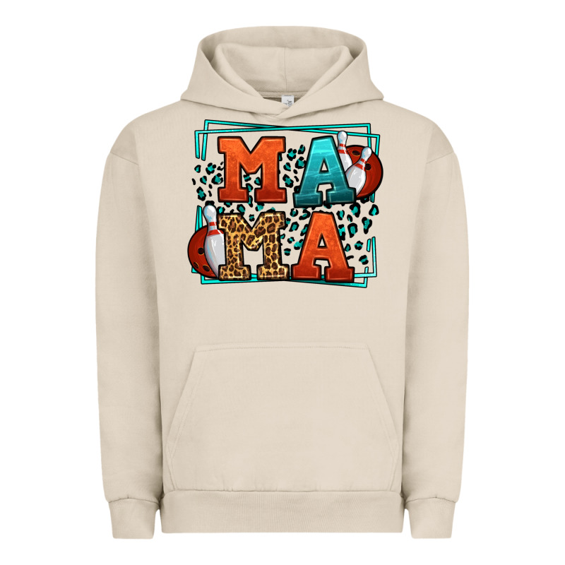 Bowling Mama Leopard Frame Mother's Day Urban Hoodie by LillyAllenDesigns | Teevron