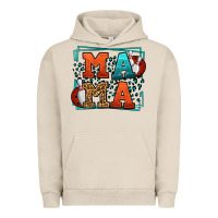 Pigment French Oak Bowling mama leopard frame Mother's Day Urban Hoodie - LillyAllenDesigns