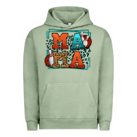 Pigment Oil Green Bowling mama leopard frame Mother's Day Urban Hoodie - LillyAllenDesigns