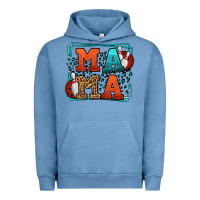 Pigment Pebble Blue Bowling mama leopard frame Mother's Day Urban Hoodie - LillyAllenDesigns