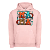 Pigment Salmon Bowling mama leopard frame Mother's Day Urban Hoodie - LillyAllenDesigns
