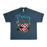 Midnight Navy racing girl Urban Heavy Tee - JahusDesignShop