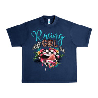 Navy racing girl Urban Heavy Tee - JahusDesignShop