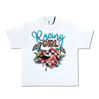 White racing girl Urban Heavy Tee - JahusDesignShop