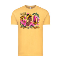 Vintage Mustard with god all things are possible black woman Vintage Tee - LillyAllenDesigns