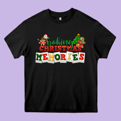 Baking Christmas Memories Heavy Core Tee Designed By Nancycooperartshop