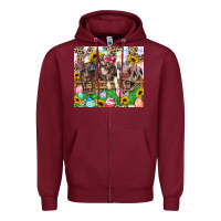 Burgundy easter farm animals Happy Easter Day Zipper Hoodie - CowGirlArtShop
