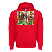 Red easter farm animals Happy Easter Day Zipper Hoodie - CowGirlArtShop