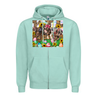 Seafoam easter farm animals Happy Easter Day Zipper Hoodie - CowGirlArtShop