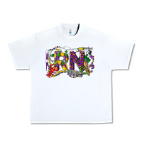 White RN Registered Nurse Mardi Gras Urban Heavy Tee - LillyAllenDesigns