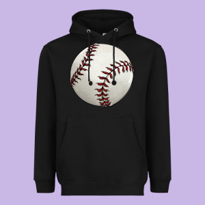 Baseball Ball Heavyweight Hoodie Designed By Fadigitalartstudio