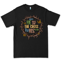 Black when he was one the cross i was one his mind Premium Tee - MaliasSmallBusiness
