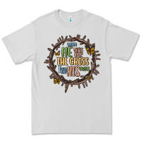Dove Grey when he was one the cross i was one his mind Premium Tee - MaliasSmallBusiness