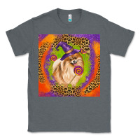 Charcoal Heather Halloween Pomeranian Dog Classic Tee - LillyAllenDesigns