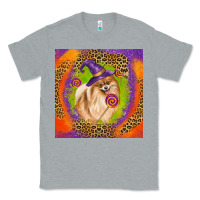 Heather Grey Halloween Pomeranian Dog Classic Tee - LillyAllenDesigns