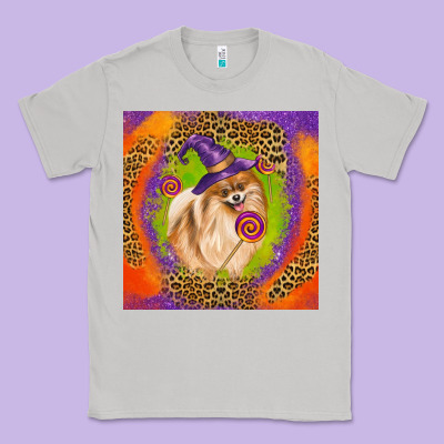 Halloween Pomeranian Dog Classic Tee Designed By Lillyallendesigns