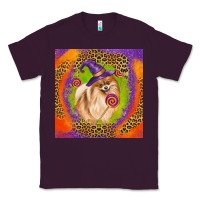 Plum Halloween Pomeranian Dog Classic Tee - LillyAllenDesigns