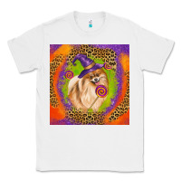 White Halloween Pomeranian Dog Classic Tee - LillyAllenDesigns