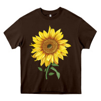 Chocolate Brown bambino sunflower Heavy Core Tee - LillyAllenDesigns
