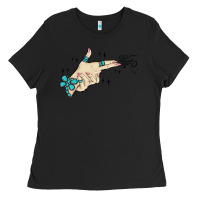 Black western turquoise gun hand Ladies Tee - MaliasSmallBusiness