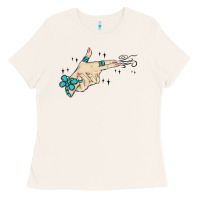 Bone western turquoise gun hand Ladies Tee - MaliasSmallBusiness