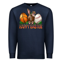 Navy Happy Easter Sports Premium Sweatshirt - BundleAndBundleShop