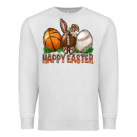 Oatmeal Heather Happy Easter Sports Premium Sweatshirt - BundleAndBundleShop