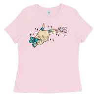 Bubblegum Pink western turquoise gun hand Ladies Tee - MaliasSmallBusiness