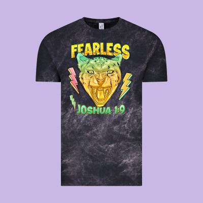 Fearless Joshua 1 9 Cheetah Vintage Tee Designed By Lillyallendesigns
