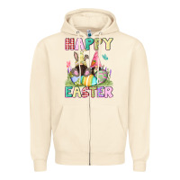 Sandshell Happy Easter gnomies Easter Day Zipper Hoodie - CowGirlArtShop