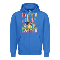 True Royal Happy Easter gnomies Easter Day Zipper Hoodie - CowGirlArtShop