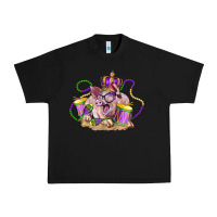 Black Mardi Gras pig Urban Heavy Tee - LillyAllenDesigns