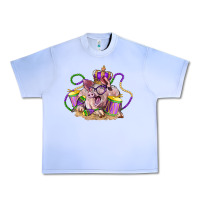 Grape Ice Mardi Gras pig Urban Heavy Tee - LillyAllenDesigns
