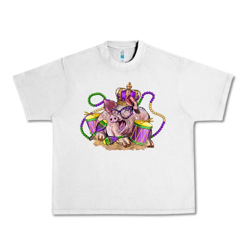 Mardi Gras Pig Urban Heavy Tee by LillyAllenDesigns | Teevron