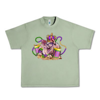Oil Green Mardi Gras pig Urban Heavy Tee - LillyAllenDesigns