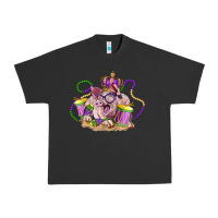 Pigment Black Mardi Gras pig Urban Heavy Tee - LillyAllenDesigns