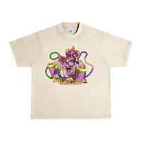 Sandshell Mardi Gras pig Urban Heavy Tee - LillyAllenDesigns