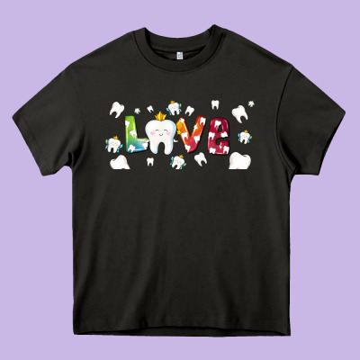 Love Tooth And Tooth Fairy Heavy Core Tee Designed By Adodesignshop